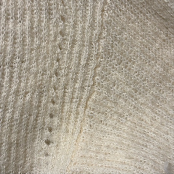 Quince Baby Alpaca-Wool Blend Cropped Ivory Cardigan - Picture 6 of 16